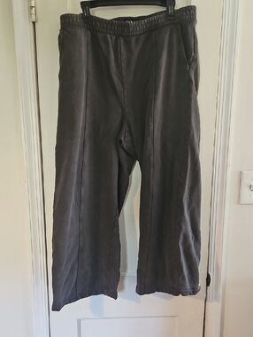 GAP Charcoal Wide-Leg Drawstring Track Pants